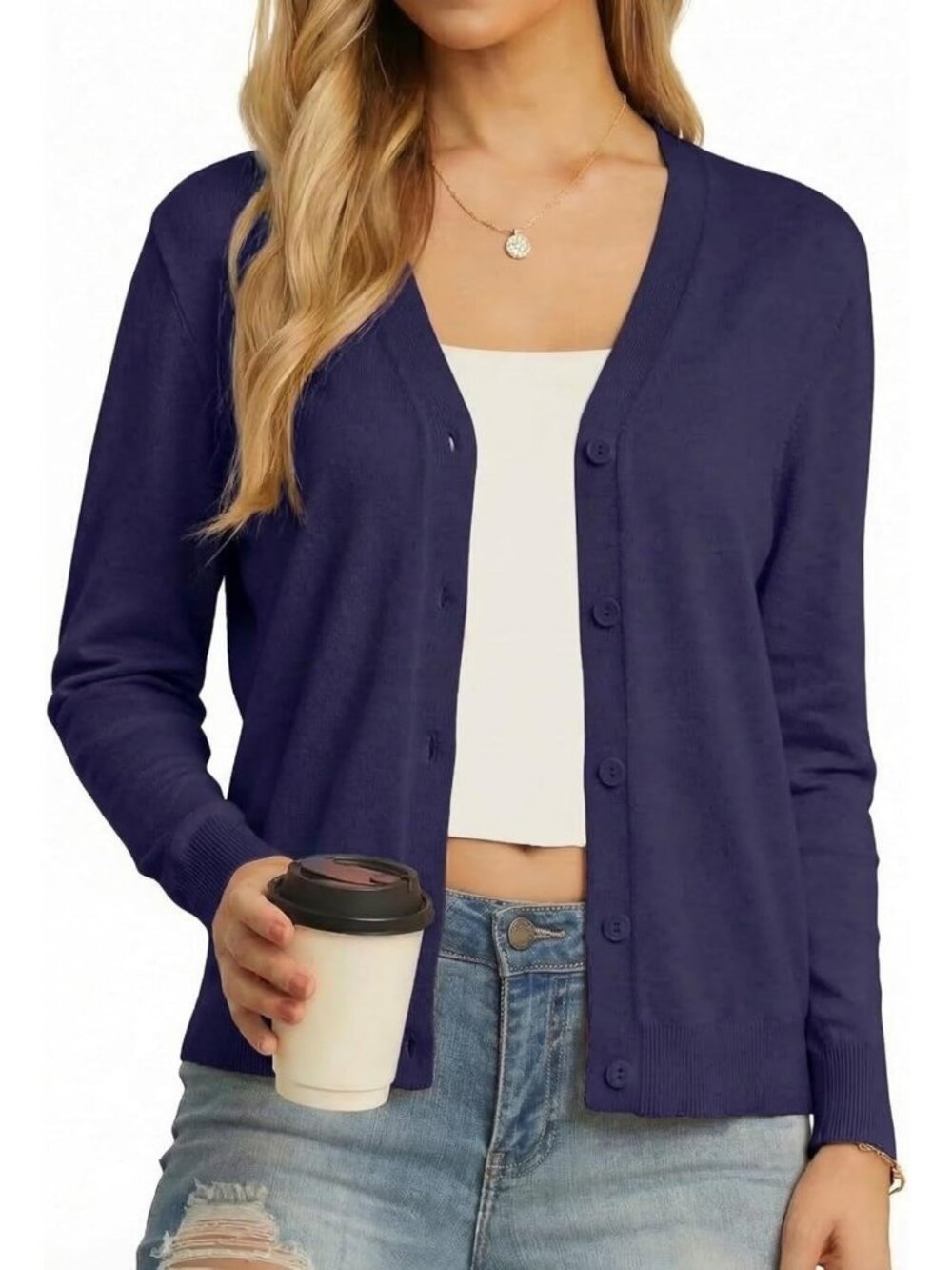 Lightweight Long Sleeve Open Front Cardigan Sweater for Women - Cozy & Stylish